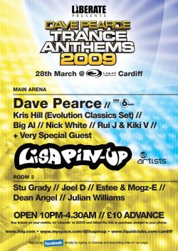 Liberate presents Dave Pearce, Lisa Pin Up, Kris Hill + more!