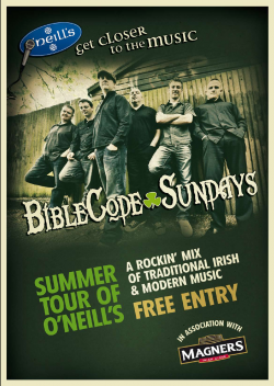 The BibleCodeSundays rock in Cardiff with O'Neill's summer music tour
