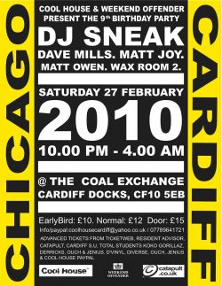 Cool House 9th Birthday Party with DJ Sneak