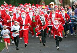 Cardiff Santa Jog for the British Heart Foundation